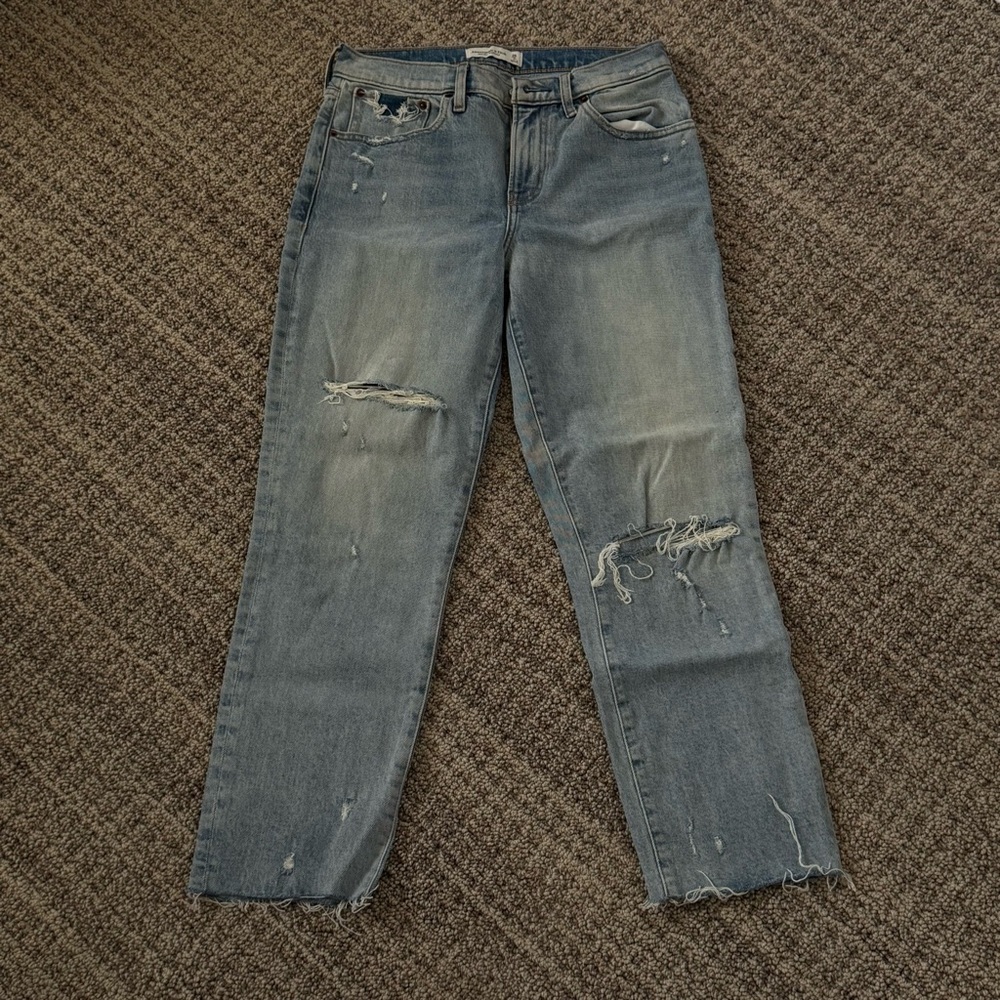 Abercrombie & Fitch Blue Straight Leg Jeans